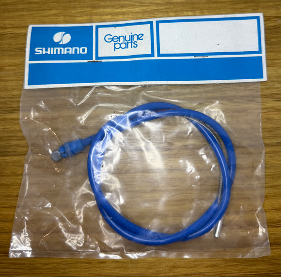 NOS Original Front Shimano MX Brake Cable assembly - Blue - old school bmx