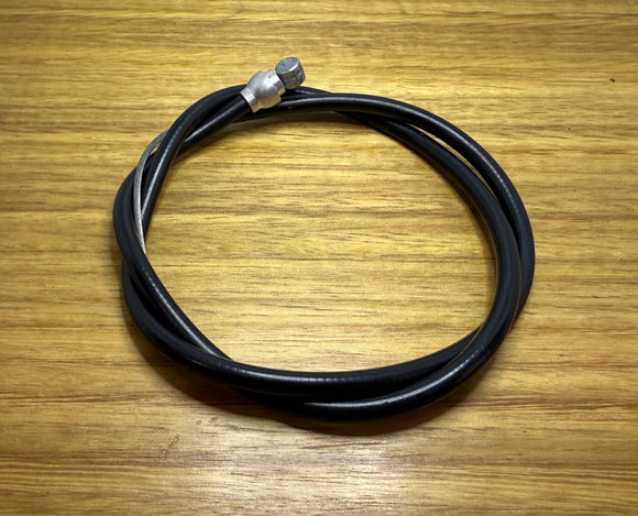 NOS Black Front Brake Cable with Silver Alloy Ferrule - old school bmx