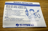 Vintage NOS Shimano Service instructions for 3 speed hub date 1983