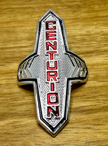 Centurion - Chrome with Black border and Red Letters Head badge - old school bmx