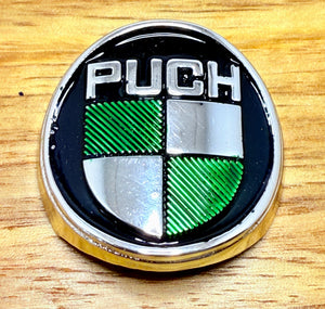 PUCH  - Chrome, Green & Black - Head Badge - old school bmx