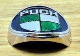 PUCH  - Chrome, Green & Black - Head Badge - old school bmx