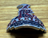 Raleigh Cycle Company Of America - Chrome ,Red & Black - Head Badge - old school bmx