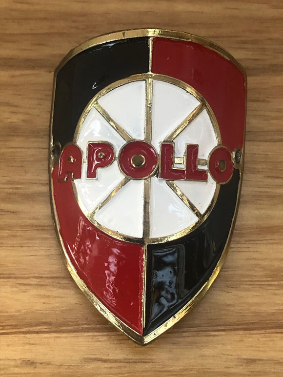 Apollo - Chromed highlight, Coloured background Head badge - old school bmx