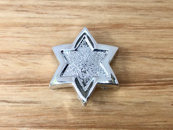 Malvern Star - Star 1 Pin Head badge - Chrome - old school bmx
