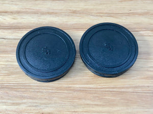SR - Small Font SR Pedal Caps - Black - old school bmx