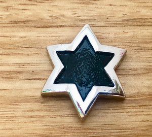 Malvern Star - Star-1 pin Chrome Black Center Head badge - old school bmx