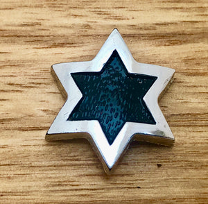 Malvern Star - Star-2 pin Chrome Black Center Head badge - old school bmx