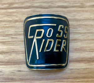 Crossrider - PRO Black, Gold highlight Head badge - old school bmx