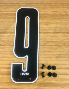 2 Piece Number plate, Number mounting pins