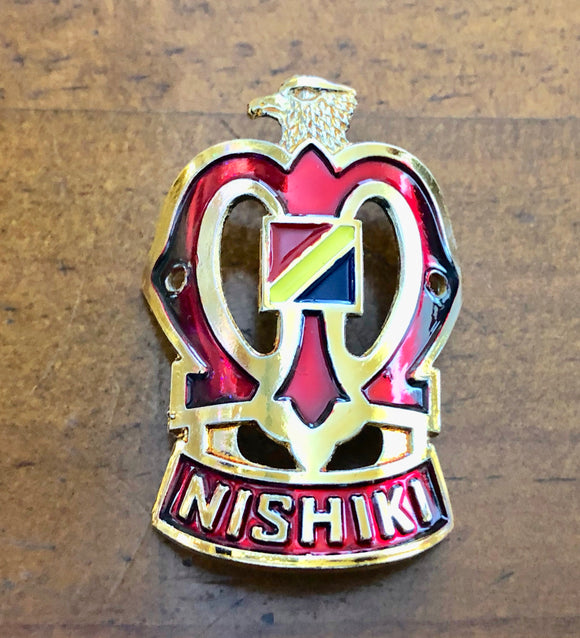 Nishiki Head badge - Gold  - old school bmx