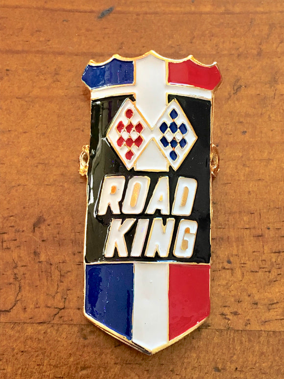 Road King - Gold highlight, Coloured background Head badge - old school bmx