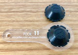 Pedal Cap Removal Tool, Tool # 11 = VP-474 - Both Models,  Clear perspex - old school bmx
