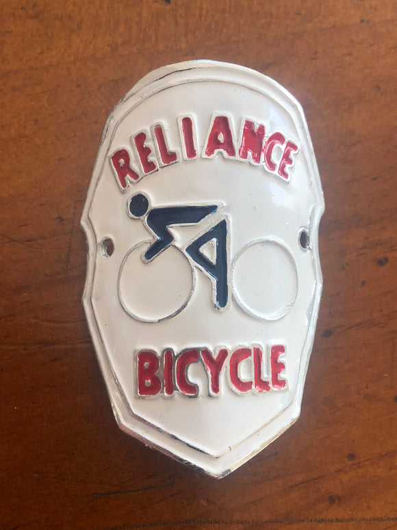Reliance - Chromed highlight, Coloured background Head badge - old school bmx